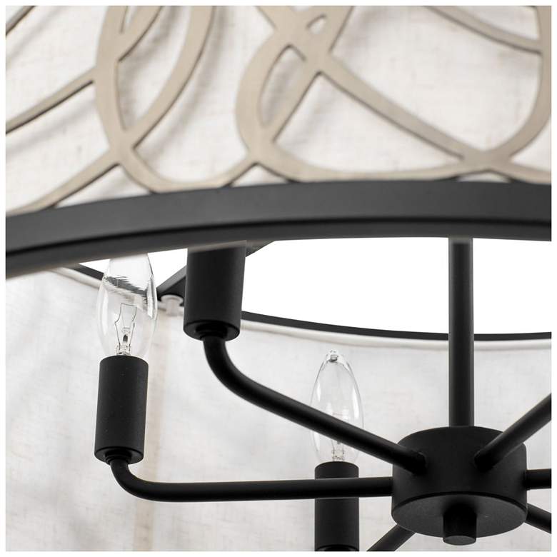 Image 3 Scribble 6-Lt Pendant - Matte Black/Artifact more views