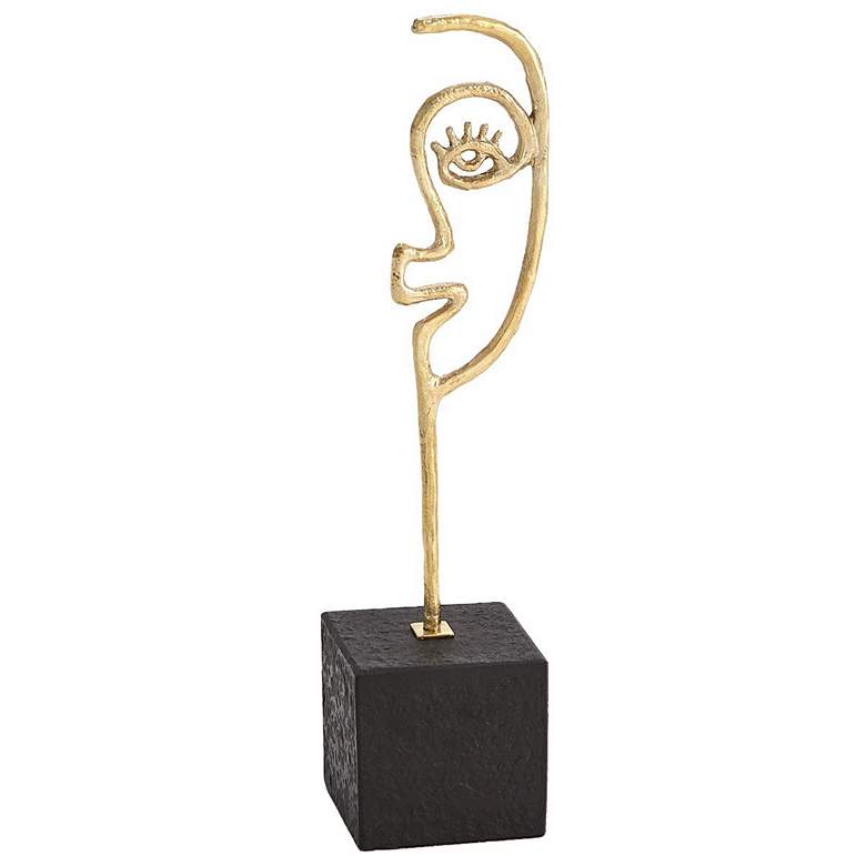 Image 1 Scribble Sculpture Daughter-Polished Brass