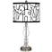 Scribble World Giclee Apothecary Clear Glass Table Lamp