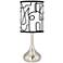 Scribble World Giclee Droplet Table Lamp