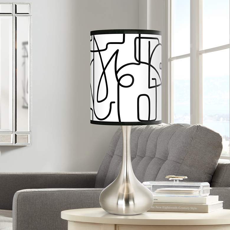 Image 1 Scribble World Giclee Droplet Table Lamp