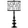 Scribble World Giclee Paley Black Table Lamp