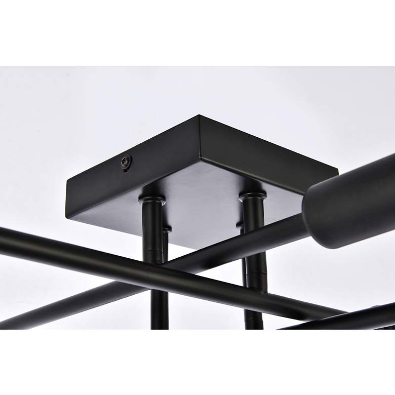 Image 6 Script 8 Lts Black Flush Mount more views