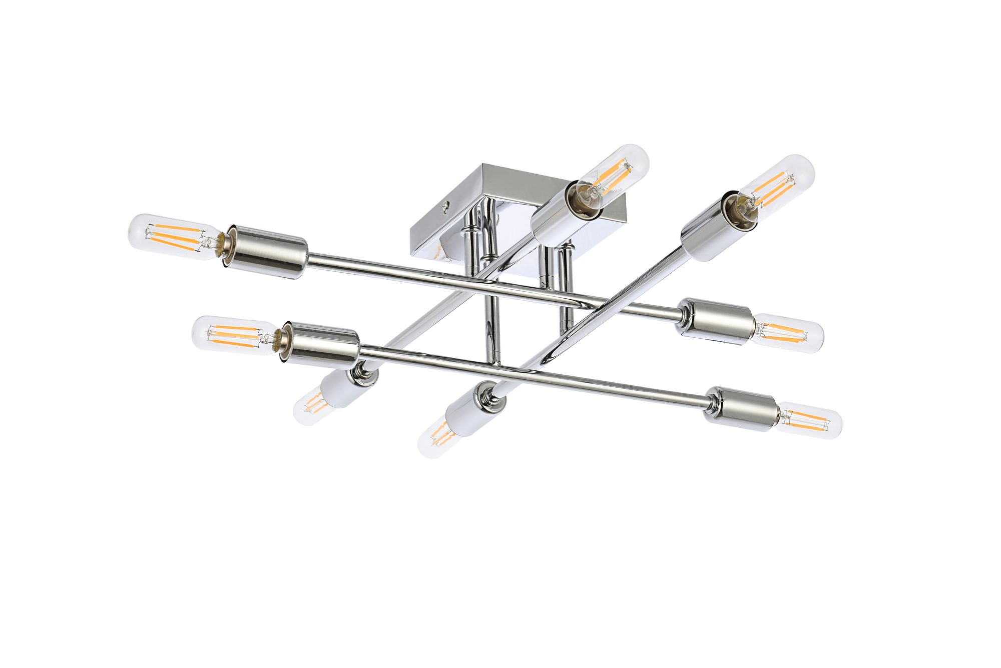 Script 8 Lts Chrome Flush Mount