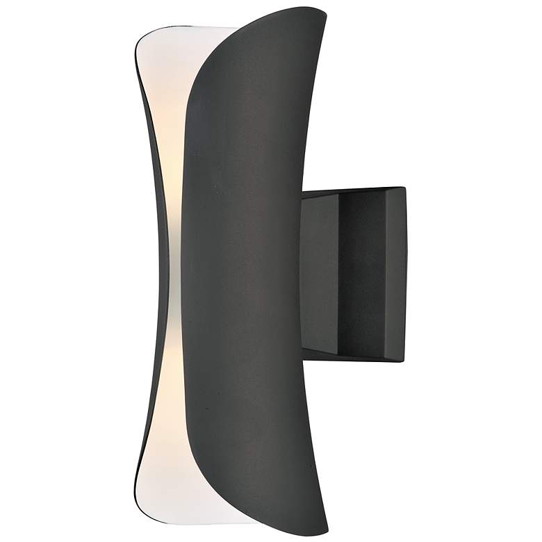 Image 1 Scroll 13 1/2"H Architectural Bronze LED Outdoor Wall Light