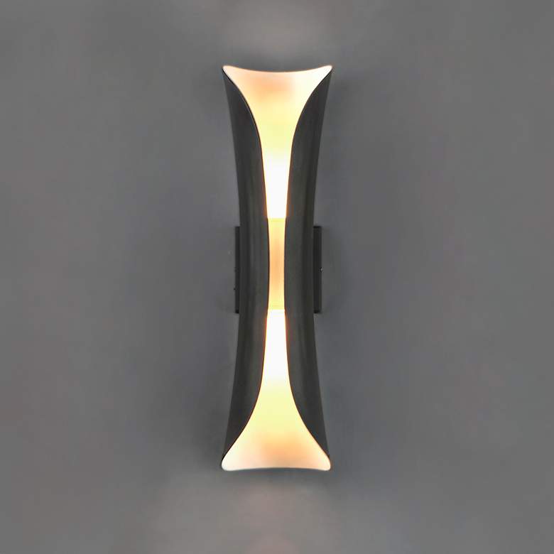 Image 1 Scroll 21 1/4"H Architectural Bronze LED Outdoor Wall Light