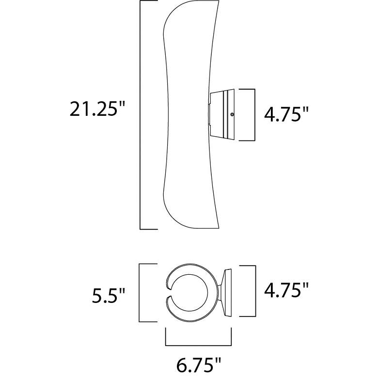 Image 4 Scroll 21 1/4"H Architectural Bronze LED Outdoor Wall Light more views
