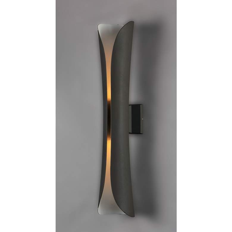 Image 3 Scroll 30" High Architectural Bronze LED Outdoor Wall Light more views