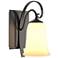 Scroll 9.8" High Oil Rubbed Bronze Sconce With Opal Glass Shade