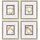 Scroll Series I 21"W x 23"H Framed Art Set of 4