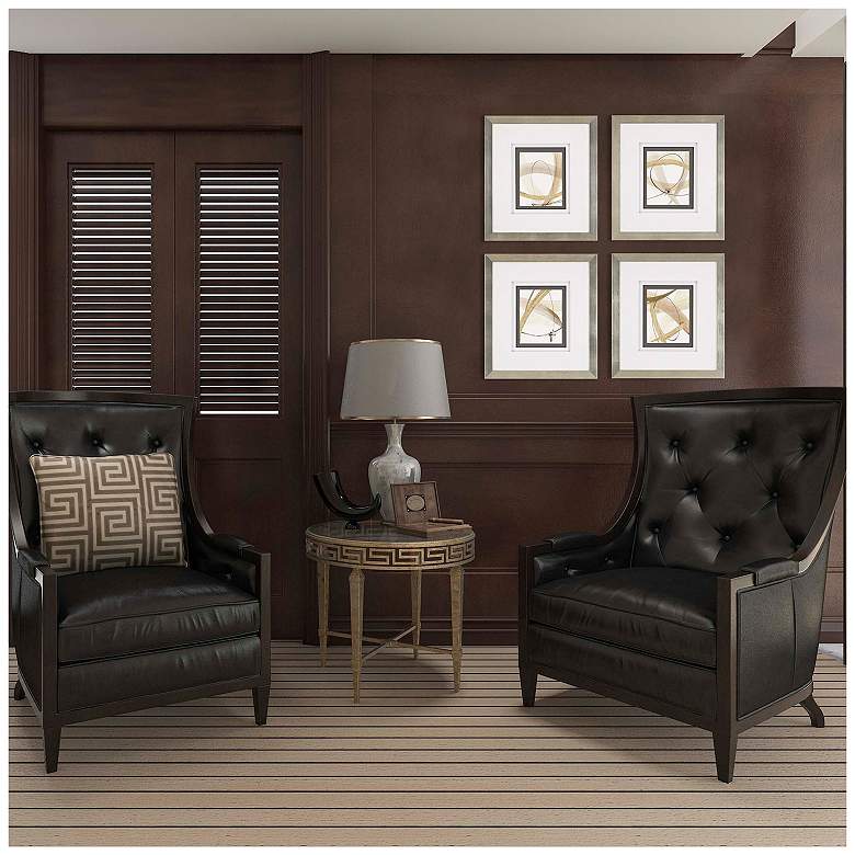 Image 2 Scroll Series I 21"W x 23"H Framed Art Set of 4 more views