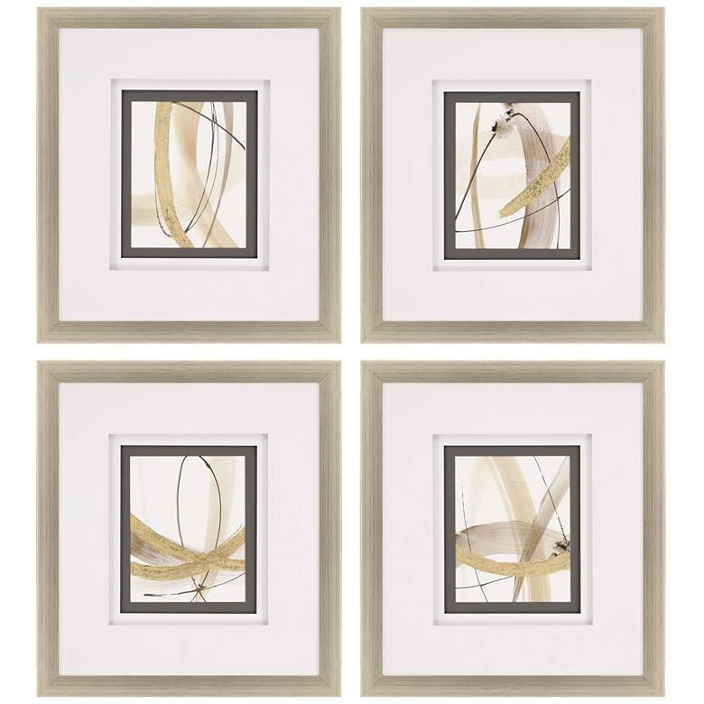 Image 1 Scroll Series II 21"W x 23"H Framed Art Set of 4