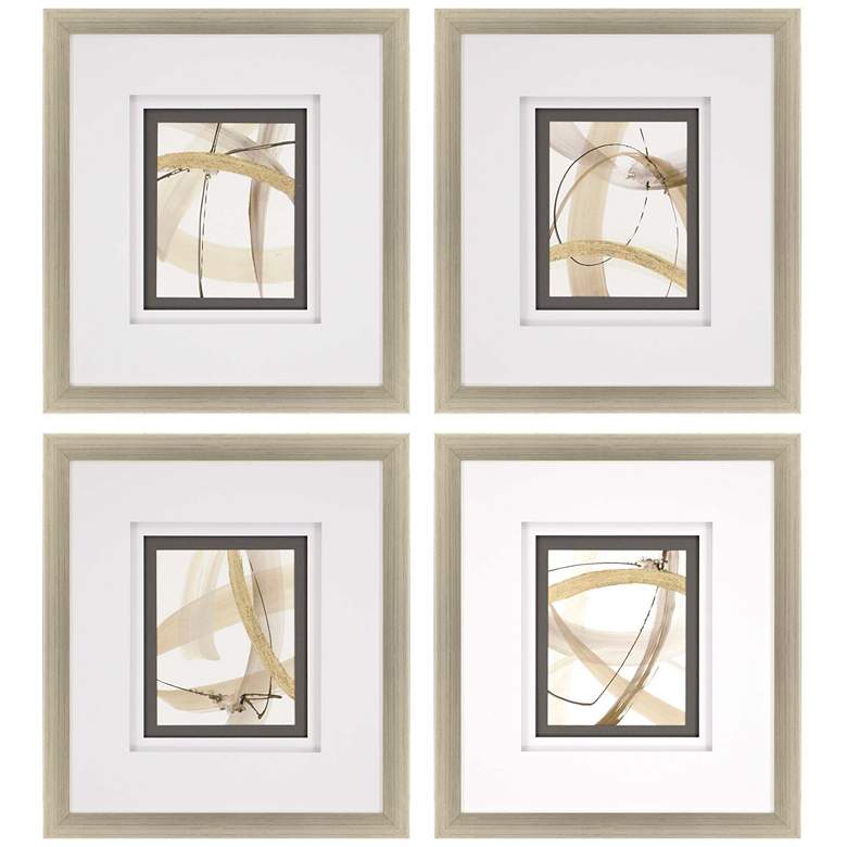 Image 1 Scroll Series III 21"W x 23"H Framed Art Set of 4