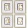 Scroll Series III 21"W x 23"H Framed Art Set of 4