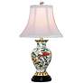 Scrolled Floral Urn 17 1/2" High Porcelain Accent Table Lamp