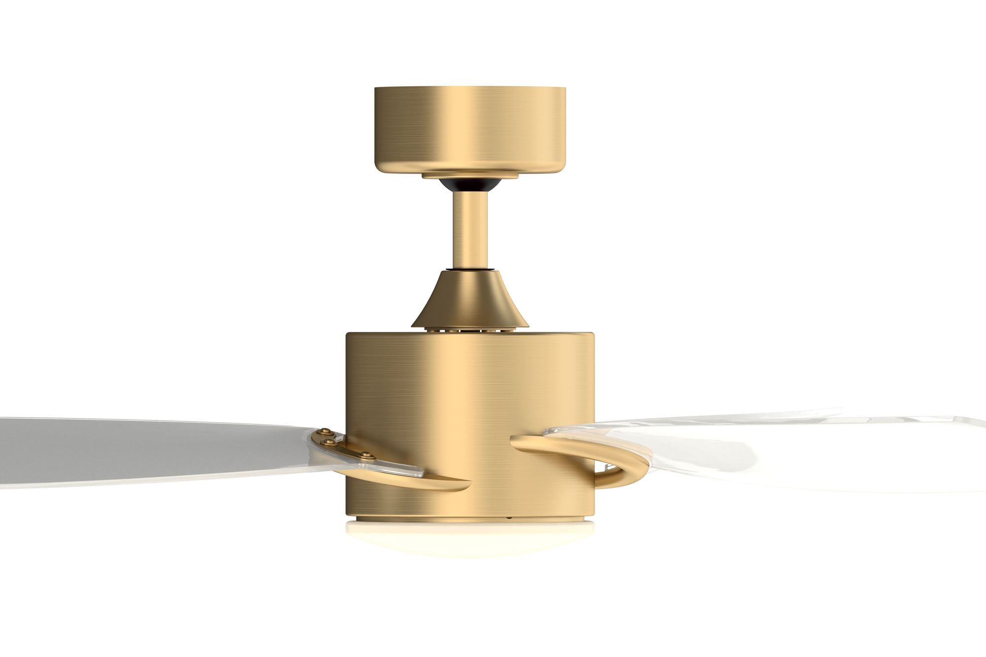 Image 6 SculptAire 52 in In/Out Fan w/ LED Lt Kit - Br. Satin Brass w/ Clear blades more views