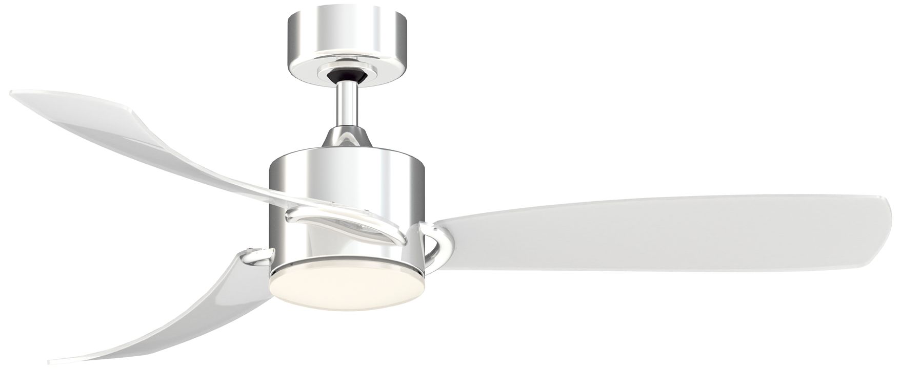 Image 2 SculptAire 52 in In/Out Fan w/ LED Lt Kit - Chrome w/ Clear blades