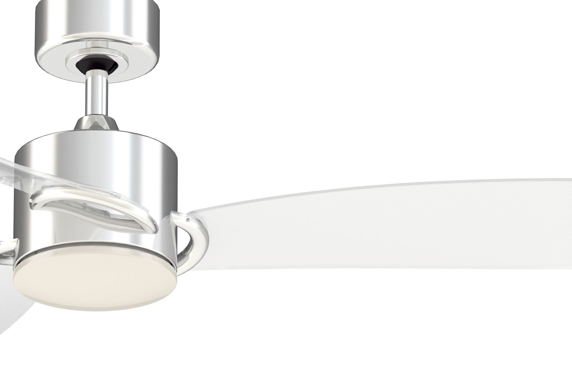 Image 3 SculptAire 52 in In/Out Fan w/ LED Lt Kit - Chrome w/ Clear blades more views