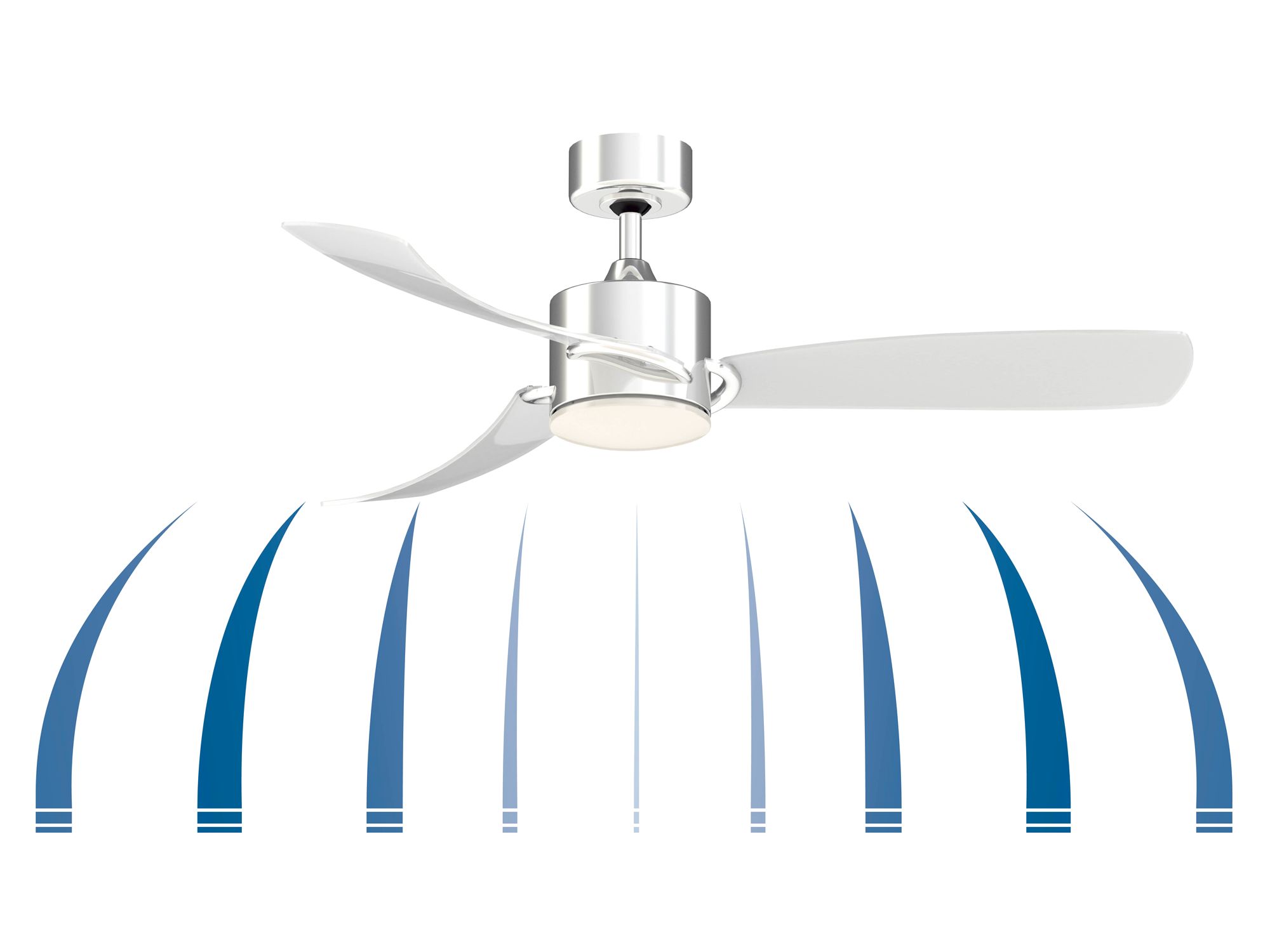 Image 4 SculptAire 52 in In/Out Fan w/ LED Lt Kit - Chrome w/ Clear blades more views