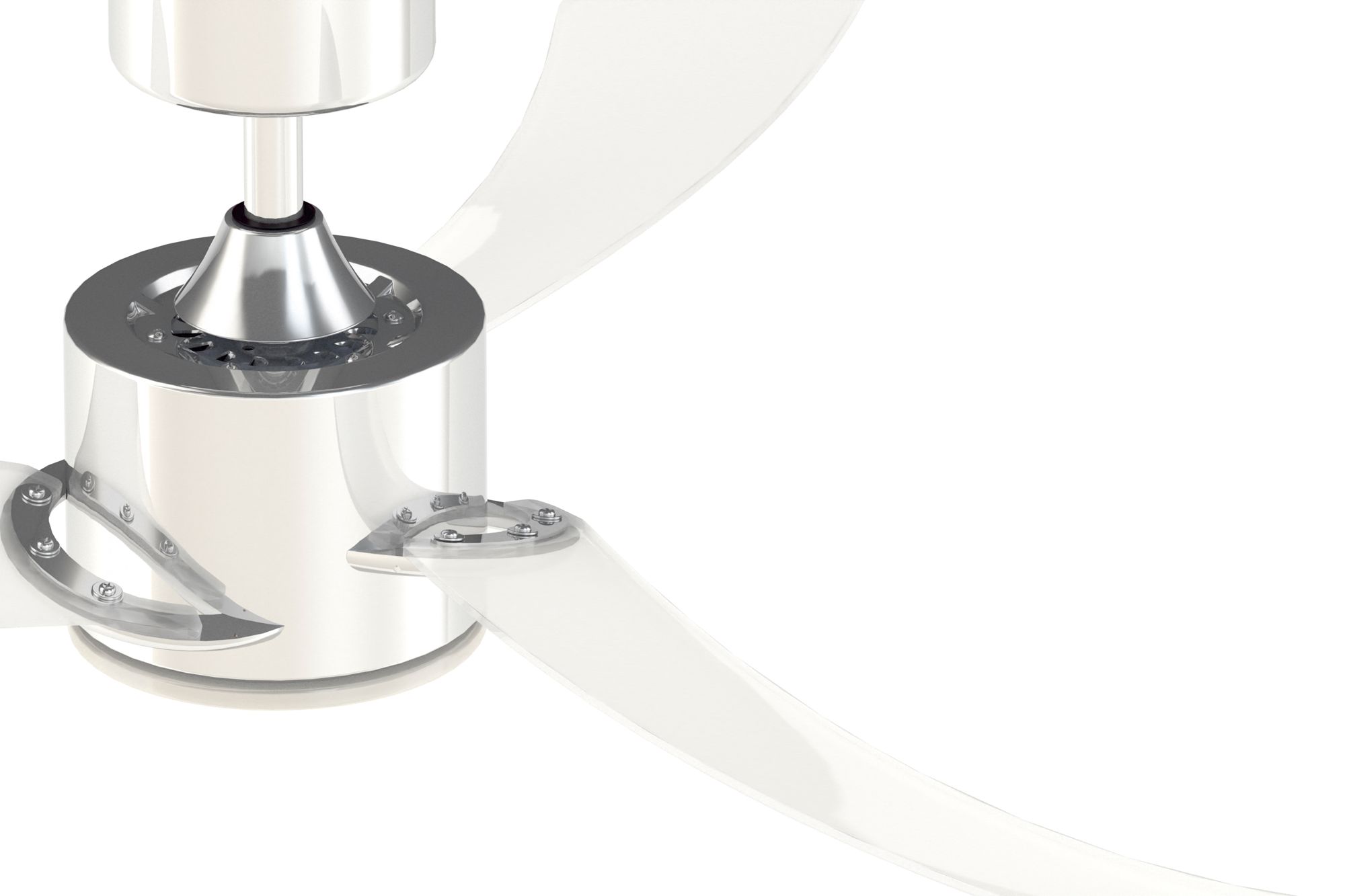 Image 6 SculptAire 52 in In/Out Fan w/ LED Lt Kit - Chrome w/ Clear blades more views