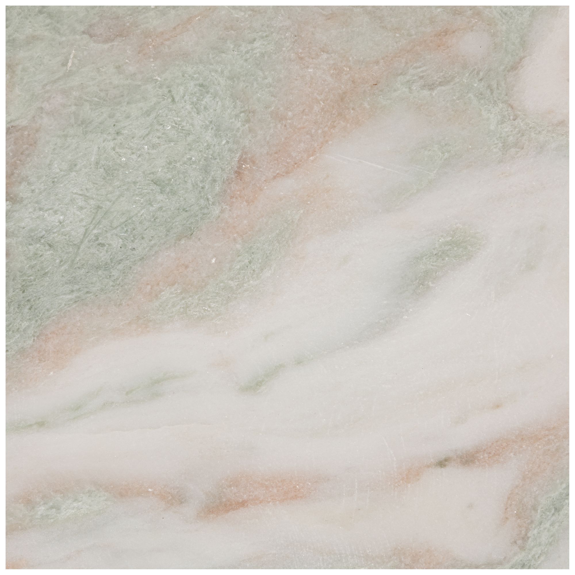 Sculptural Marble Table with Interlocking Base, Mint Green