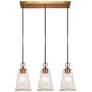 Thumbnail1 of Sduiaor 3-Light Gold Glass Island Pendant Light