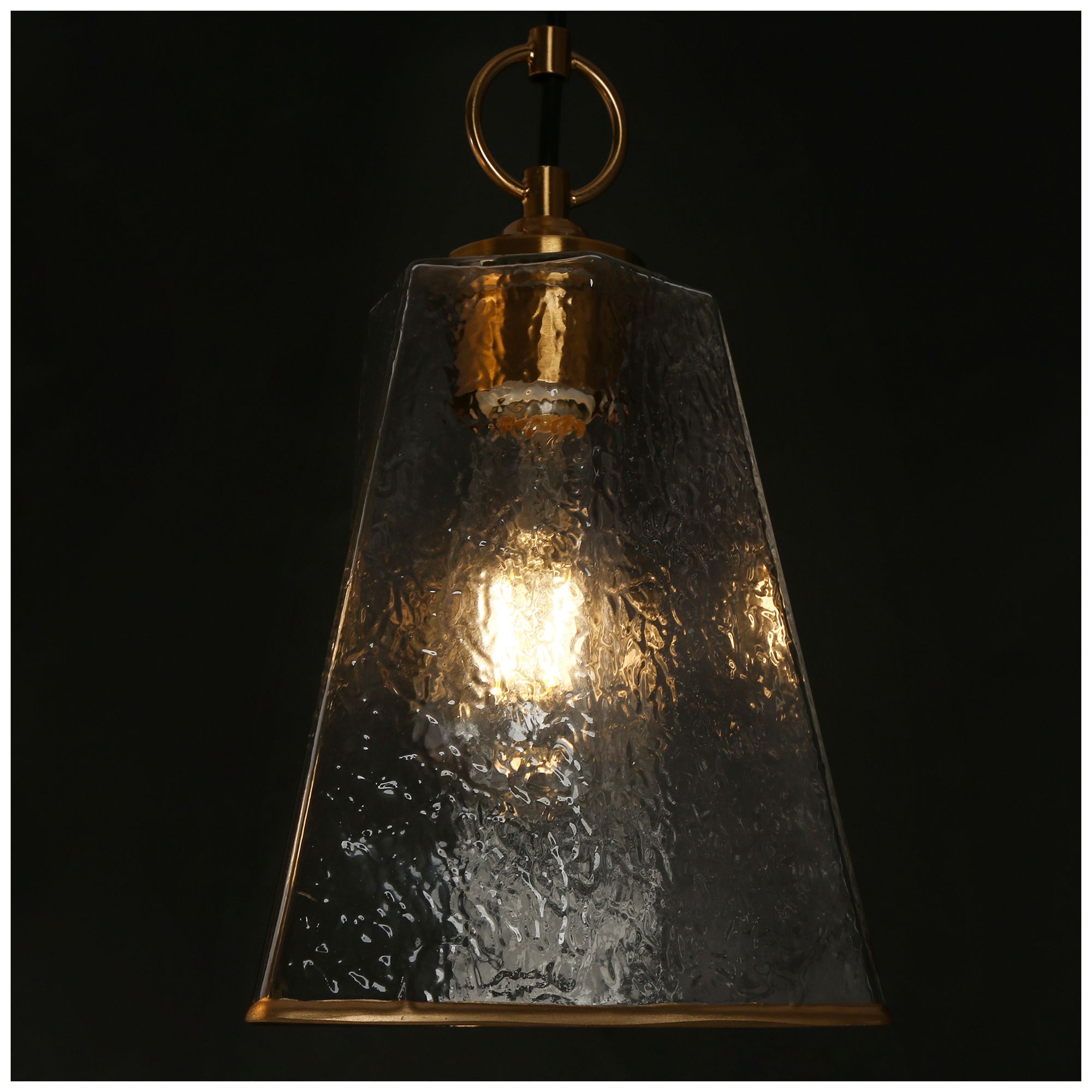 Sduiaor 3-Light Gold Glass Island Pendant Light