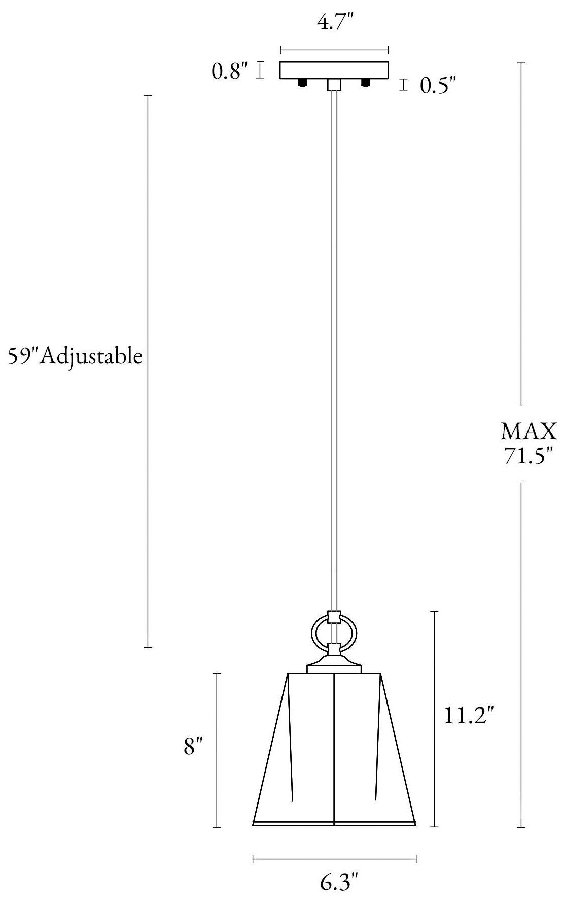 Image 2 Sduiaor 6.3" Wide Gold 1-Light Pendant Light more views