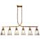 Sduiaor 6-Light Gold Glass Island Chandelier