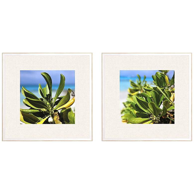 Image 3 Sea and Sand 26" Square 2-Piece Giclee Framed Wall Art Set