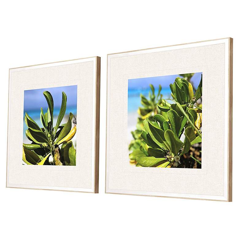 Image 5 Sea and Sand 26" Square 2-Piece Giclee Framed Wall Art Set more views