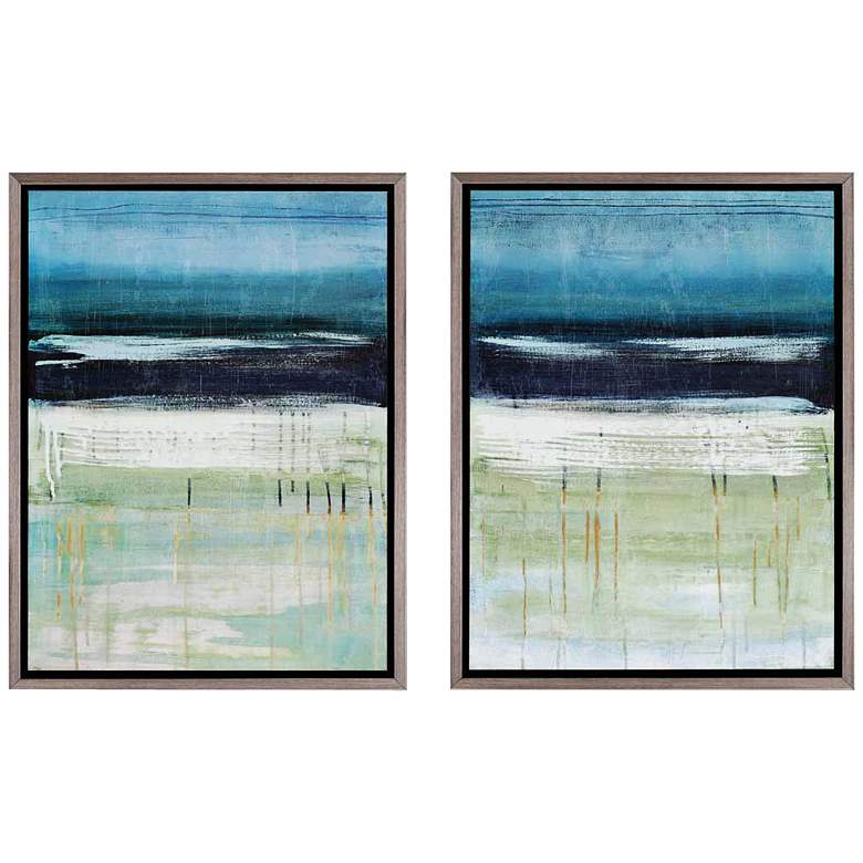 Image 1 Sea and Sky Giclee 25" High Wall Art Set of 2