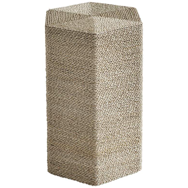 Image 1 Sea Braid 13" Wide Natural Seagrass Hexagonal Accent Table