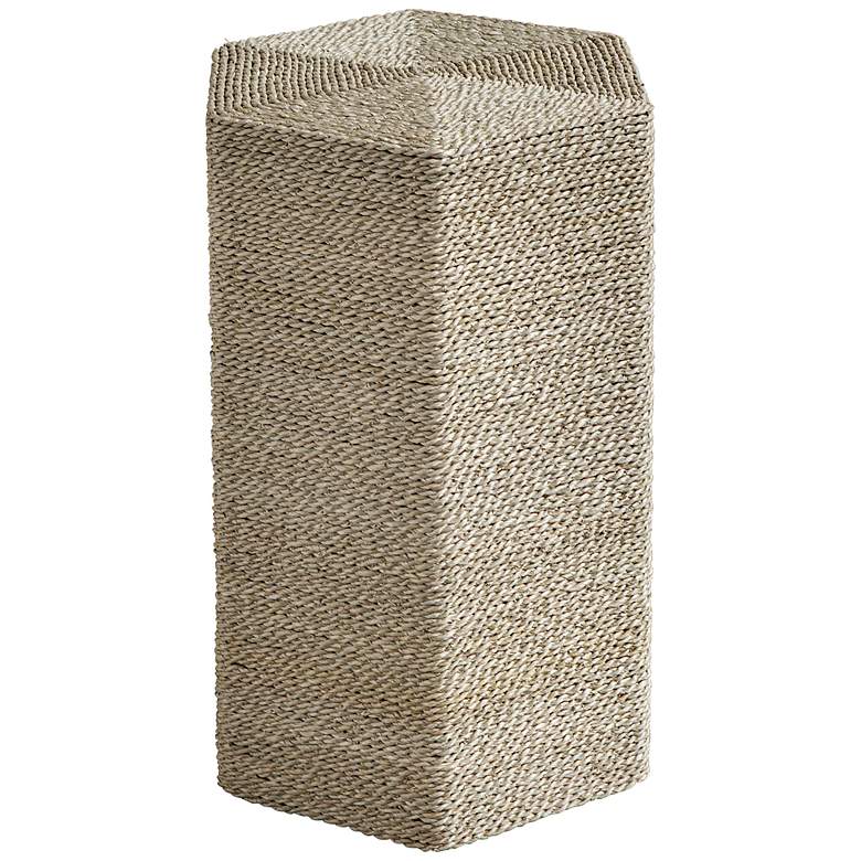 Image 2 Sea Braid 13" Wide Natural Seagrass Hexagonal Accent Table