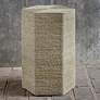 3_Sea Braid 13" Wide Natural Seagrass Hexagonal Accent Table more views