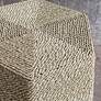4_Sea Braid 13" Wide Natural Seagrass Hexagonal Accent Table more views