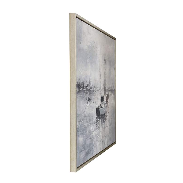 Image 2 Sea Camping 49.75" x 37.75" Hand Painted Framed Canvas Wall Art more views