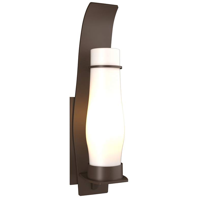 Image 1 Sea Coast Large Outdoor Sconce - Bronze Finish - Opal Glass
