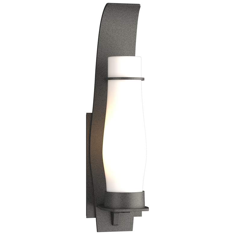 Image 1 Sea Coast Outdoor Sconce - Iron Finish - Opal Glass