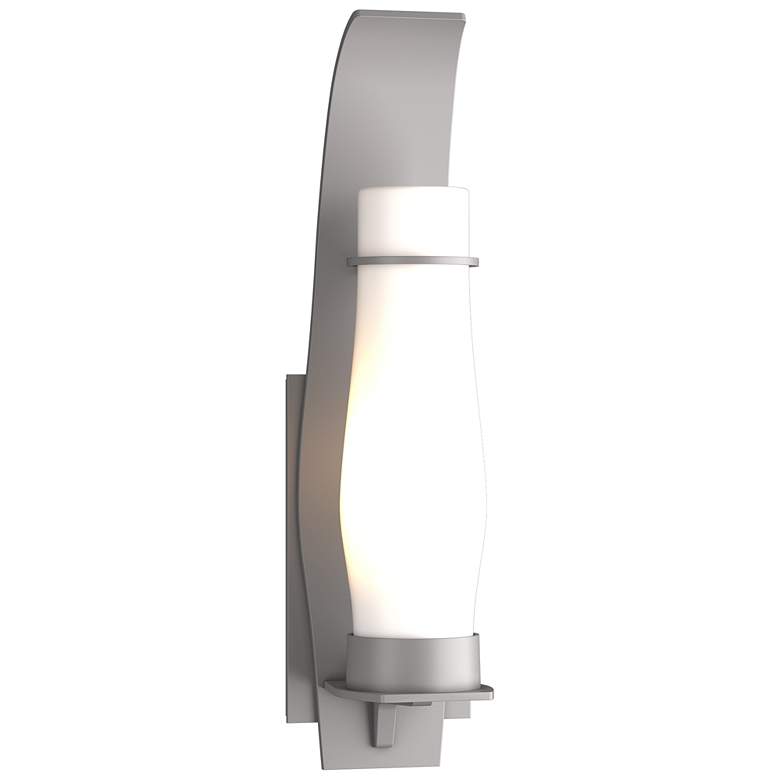 Image 1 Sea Coast Outdoor Sconce - Steel Finish - Opal Glass