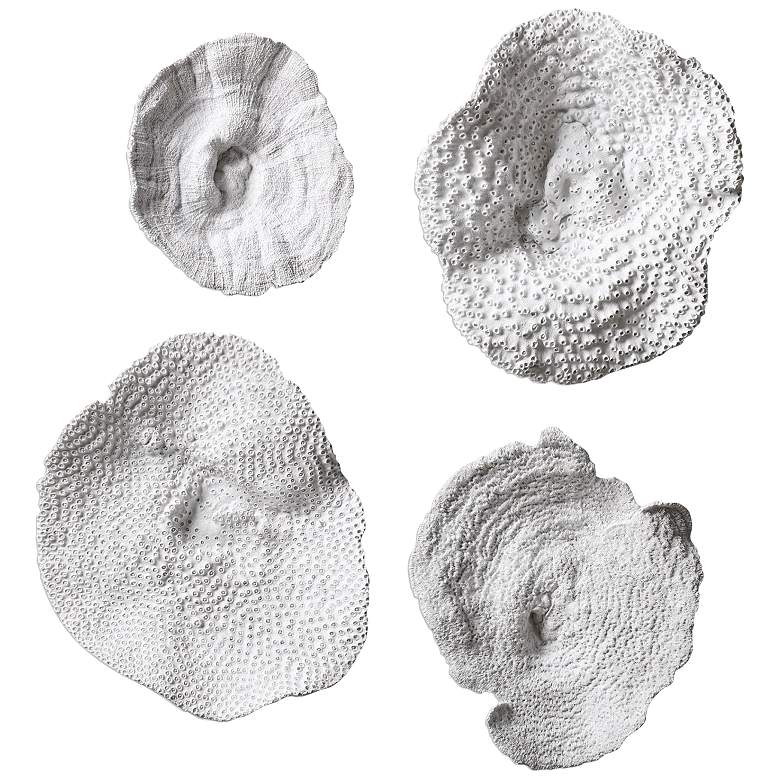 Image 2 Sea Coral 13 1/2" High 4-Piece Wall Art Set