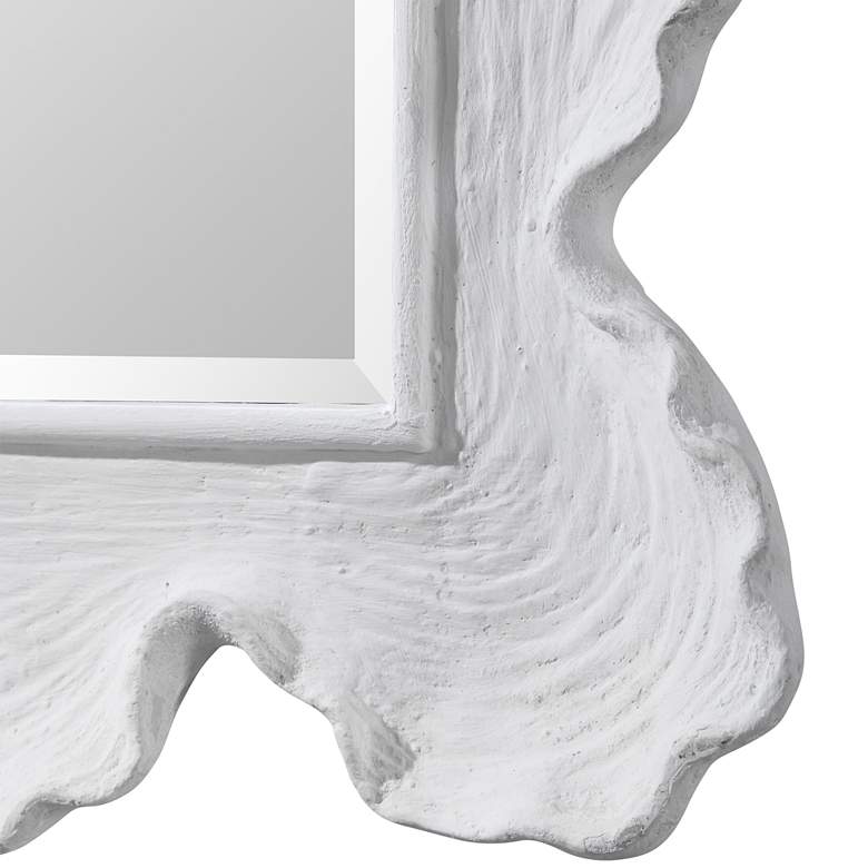 Image 3 Sea Coral Matte White 27 1/4 inch x 34 1/4 inch Vanity Wall Mirror more views