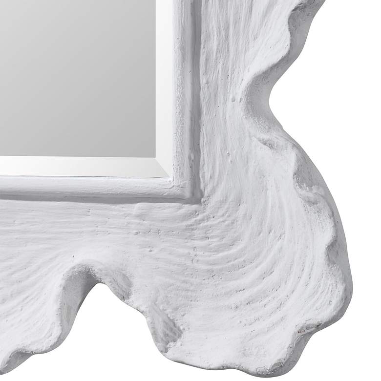 Image 6 Sea Coral Matte White 27 1/4" x 34 1/4" Vanity Wall Mirror more views