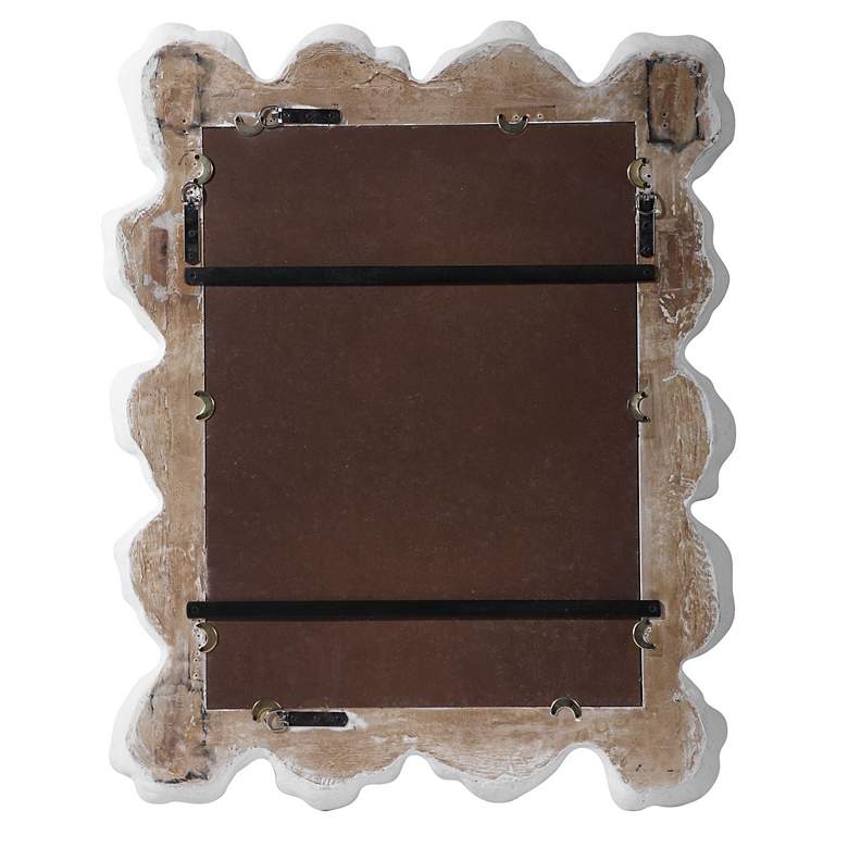 Image 7 Sea Coral Matte White 27 1/4" x 34 1/4" Vanity Wall Mirror more views