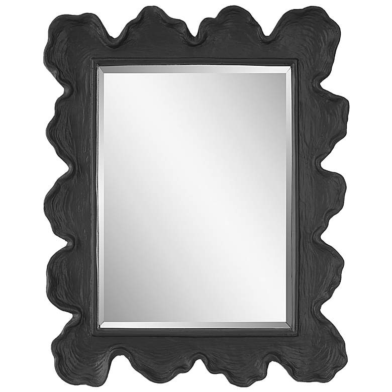 Image 2 Sea Coral Natural Black 27 1/4" x 34 1/4" Wall Mirror