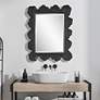 6_Sea Coral Natural Black 27 1/4" x 34 1/4" Wall Mirror more views
