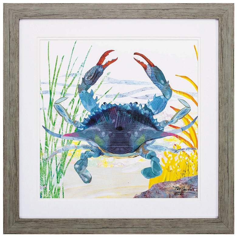 Image 1 Sea Creature Crab 23"W x 23"H Framed Art