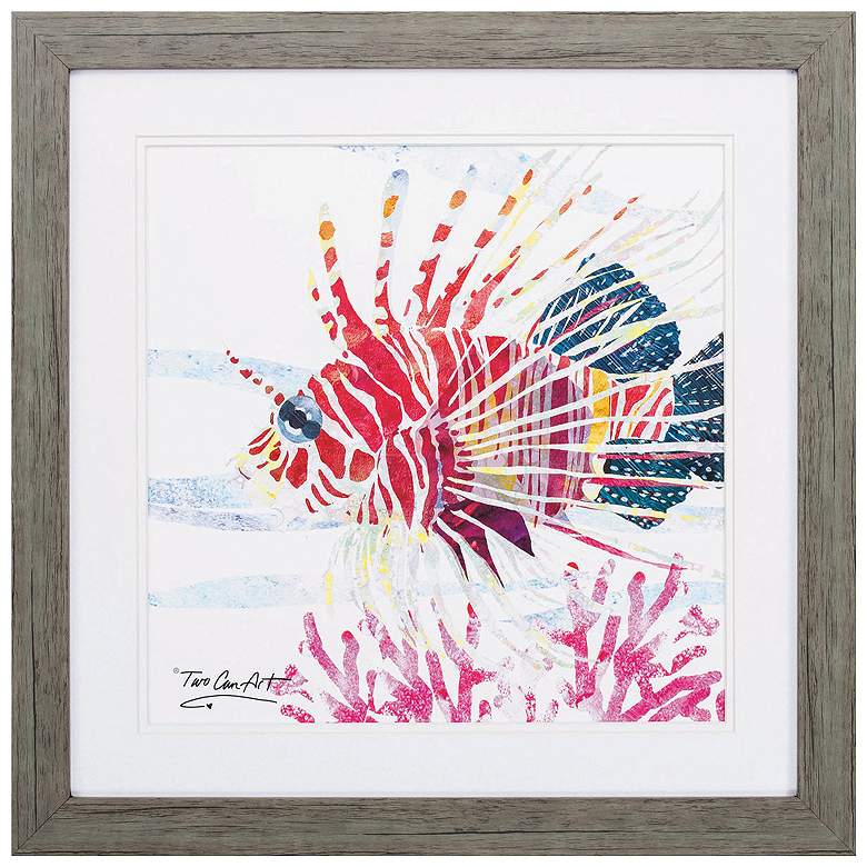 Image 1 Sea Creature Fish 23"W x 23"H Framed Art
