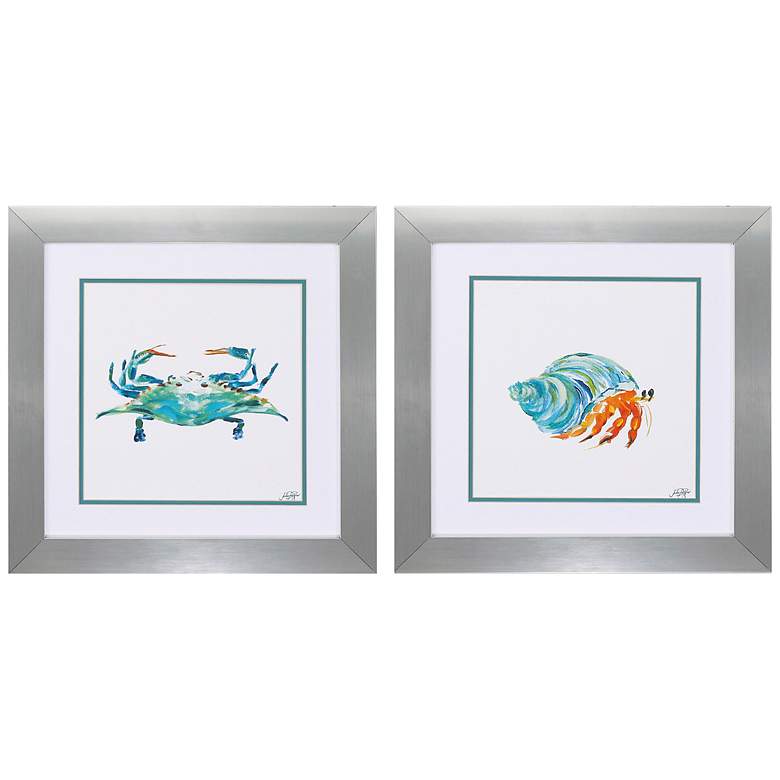 Image 1 Sea Creatures 20 inch Square 2-Piece Print Wall Art Set