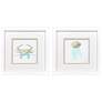 1_Sea Creatures II 11"W x 11"H Framed Art Set of 2